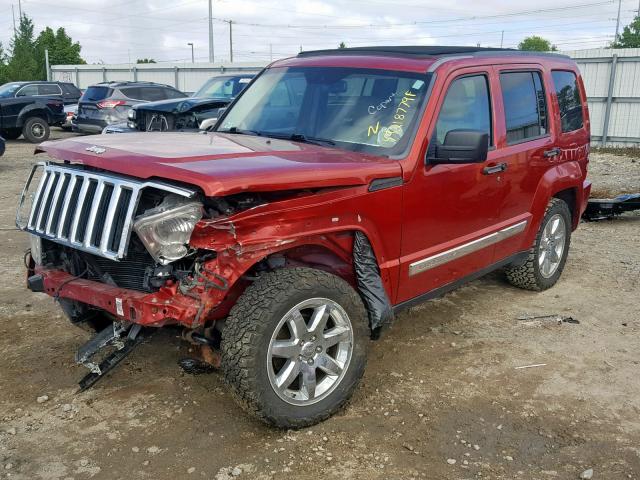 1J8GN58K79W529368 - 2009 JEEP LIBERTY LI RED photo 2