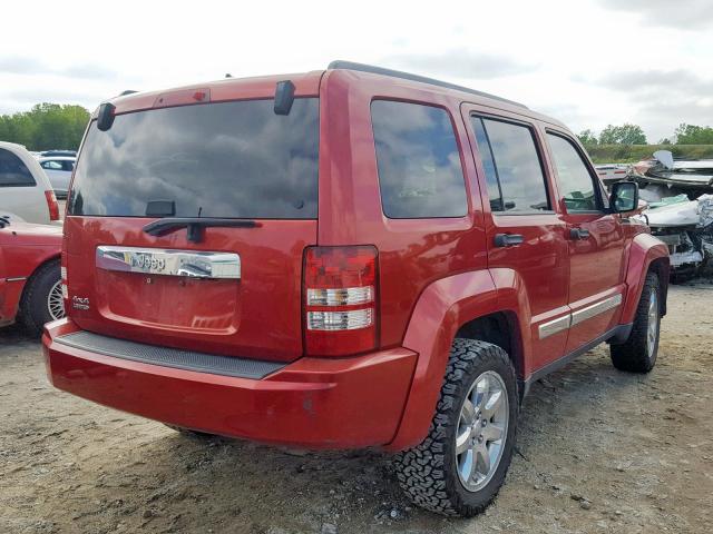 1J8GN58K79W529368 - 2009 JEEP LIBERTY LI RED photo 4