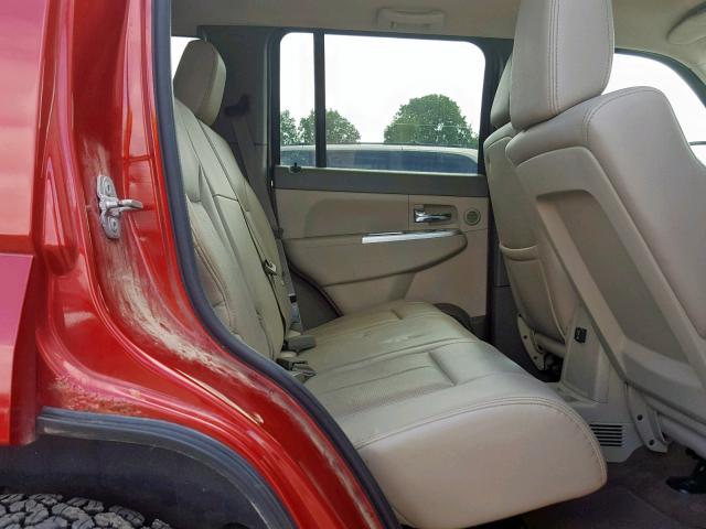 1J8GN58K79W529368 - 2009 JEEP LIBERTY LI RED photo 6