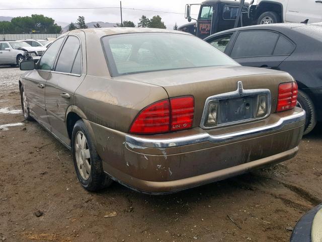 1LNHM87A42Y674978 - 2002 LINCOLN LS GOLD photo 3