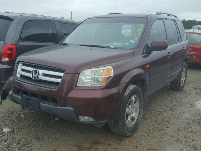 5FNYF28318B019875 - 2008 HONDA PILOT SE MAROON photo 2