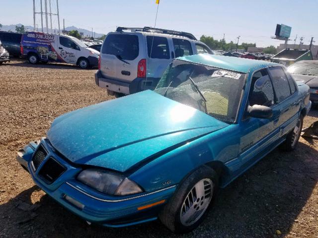 1G2NE55M7RM621648 - 1994 PONTIAC GRAND AM S TEAL photo 2