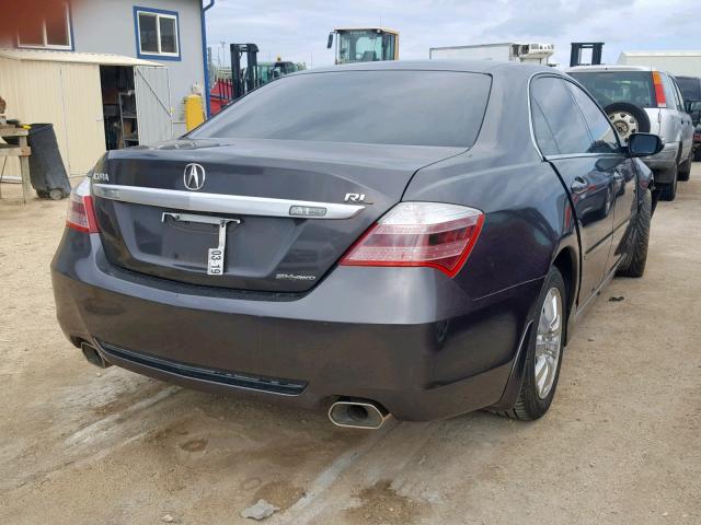 JH4KB2F36AC001636 - 2010 ACURA RL BLACK photo 4