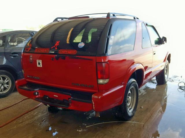 1GNCS18W41K152799 - 2001 CHEVROLET BLAZER RED photo 4