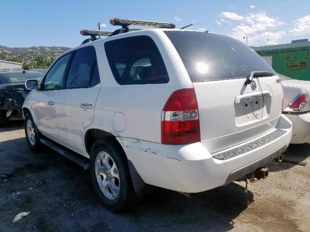 2HNYD188X2H537300 - 2002 ACURA MDX TOURIN WHITE photo 3