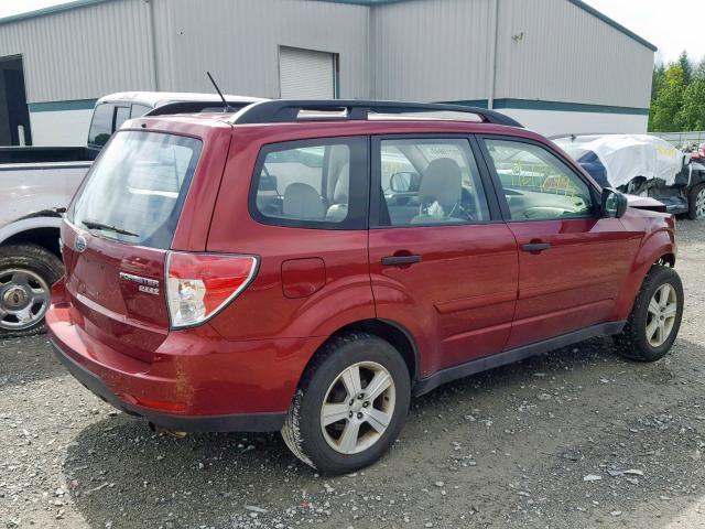 JF2SH6BC5AH774874 - 2010 SUBARU FORESTER X RED photo 4