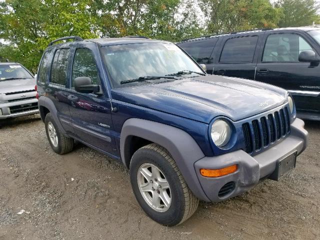 1J4GL48K44W240894 - 2004 JEEP LIBERTY SP BLUE photo 1