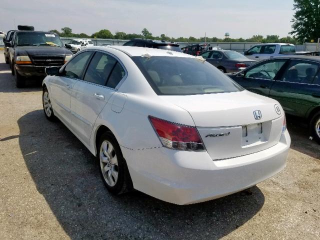 JHMCP26878C042191 - 2008 HONDA ACCORD EXL WHITE photo 3