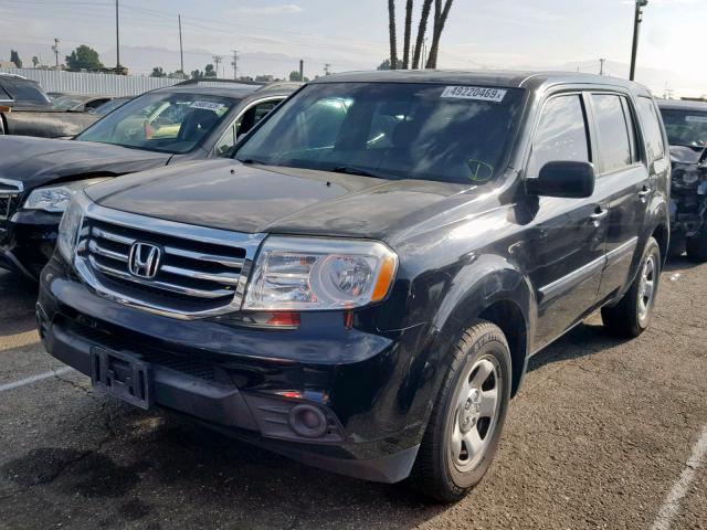 5FNYF3H23DB008352 - 2013 HONDA PILOT LX BLACK photo 2