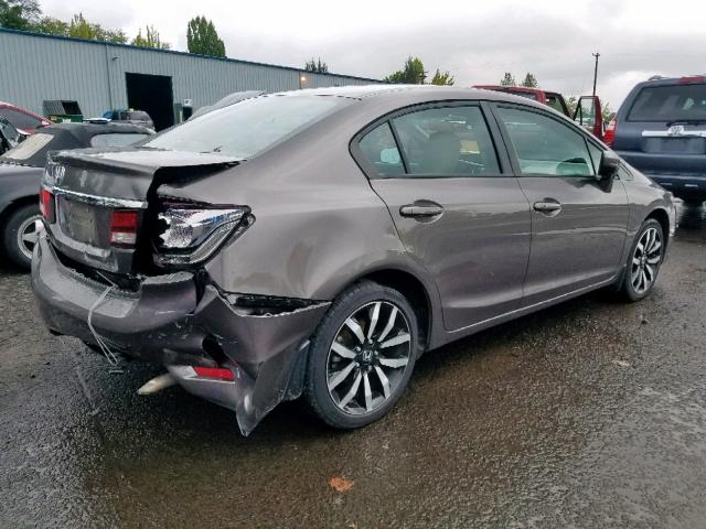 19XFB2F93FE266439 - 2015 HONDA CIVIC EXL 灰色 照片 4