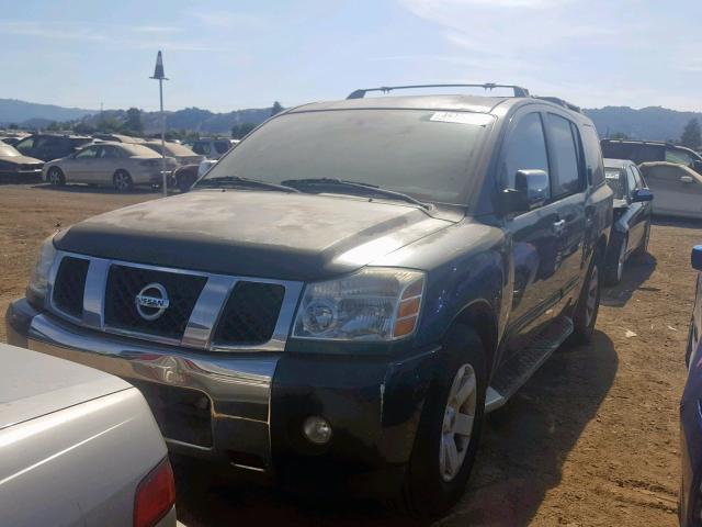 5N1AA08AX4N737306 - 2004 NISSAN ARMADA SE GREEN photo 2