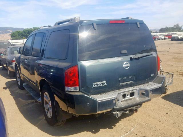 5N1AA08AX4N737306 - 2004 NISSAN ARMADA SE GREEN photo 3