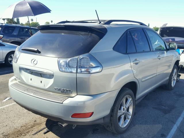 JTJGW31U072005128 - 2007 LEXUS RX 400H GRAY photo 4