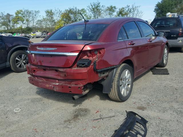 1C3CCBAB5CN320121 - 2012 CHRYSLER 200 LX RED photo 4