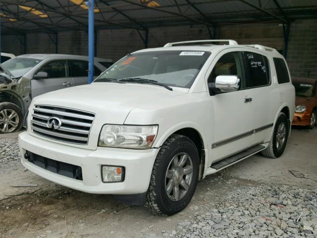 5N3AA08C05N809964 - 2005 INFINITI QX56 WHITE photo 2