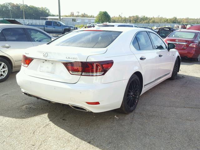 JTHBL5EF7F5133875 - 2015 LEXUS LS 460 WHITE photo 4