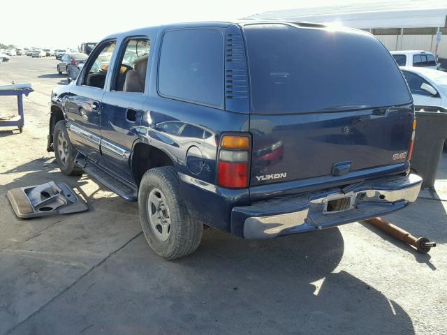 1GKEC13T25J168625 - 2005 GMC YUKON BLUE photo 3