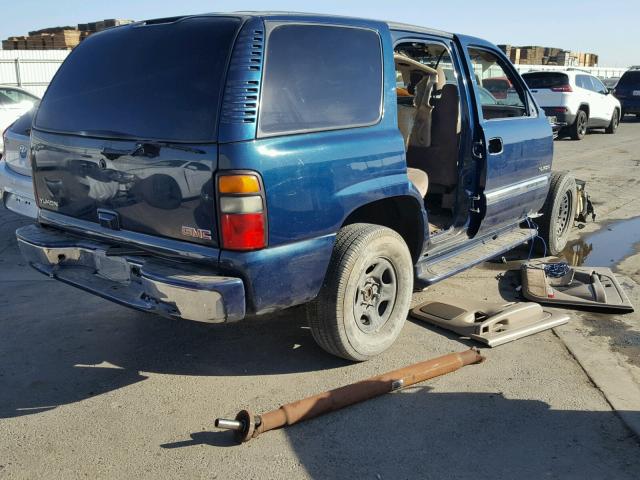 1GKEC13T25J168625 - 2005 GMC YUKON BLUE photo 4