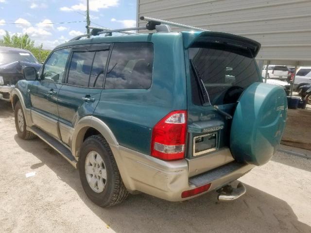 JA4NW51S03J044073 - 2003 MITSUBISHI MONTERO LI GREEN photo 3