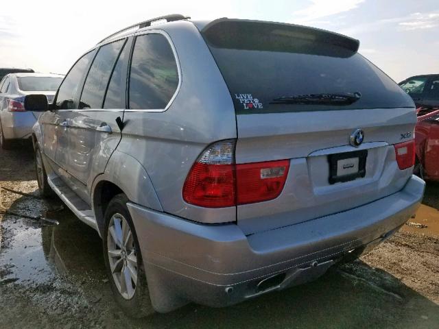 5UXFB53565LV11922 - 2005 BMW X5 4.4I SILVER photo 3