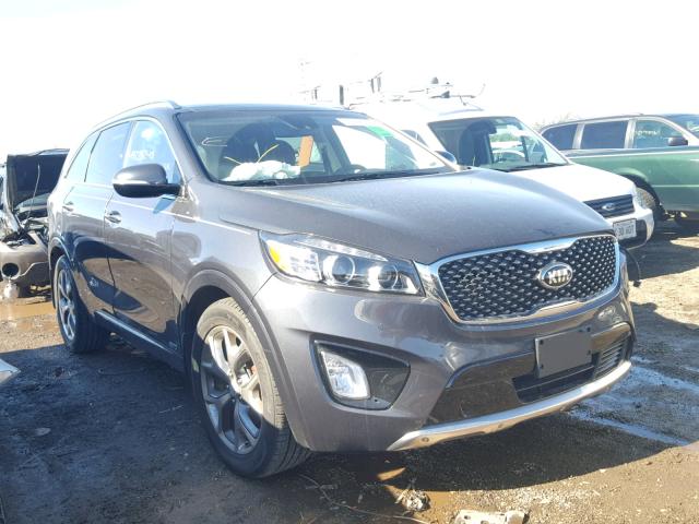 5XYPKDA58JG422684 - 2018 KIA SORENTO SX GRAY photo 1