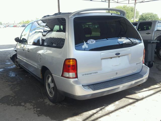 2FMZA57462BA53177 - 2002 FORD WINDSTAR S SILVER photo 3