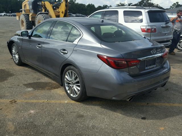 JN1EV7AP9JM359047 - 2018 INFINITI Q50 LUXE SILVER photo 3