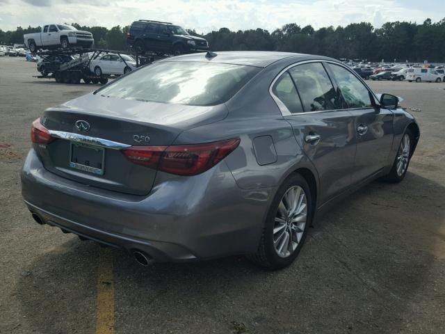 JN1EV7AP9JM359047 - 2018 INFINITI Q50 LUXE SILVER photo 4