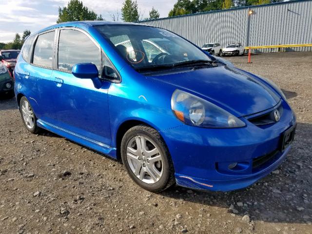 JHMGD37698S022396 - 2008 HONDA FIT SPORT BLUE photo 1