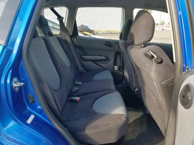 JHMGD37698S022396 - 2008 HONDA FIT SPORT BLUE photo 6