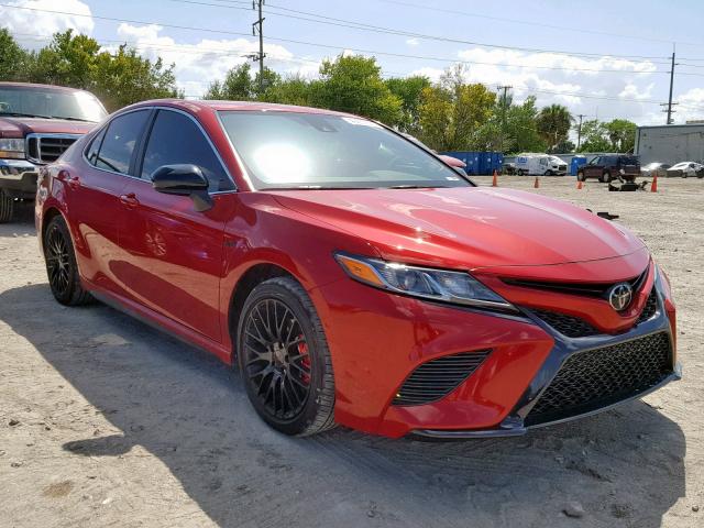 4T1B11HK8KU173595 - 2019 TOYOTA CAMRY L RED photo 1