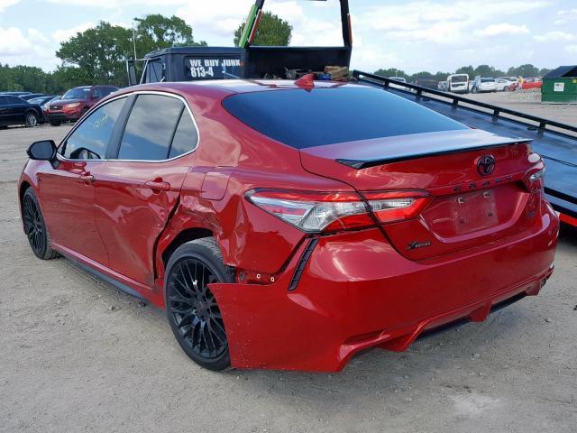 4T1B11HK8KU173595 - 2019 TOYOTA CAMRY L RED photo 3