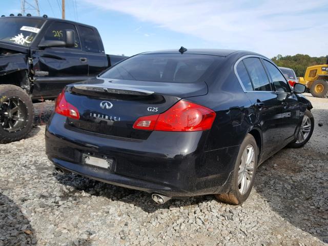 JN1DV6AP8BM602354 - 2011 INFINITI G25 BASE BLACK photo 4