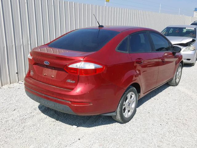 3FADP4BJ4GM188593 - 2016 FORD FIESTA SE RED photo 4