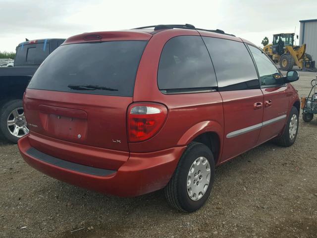 1C4GJ45351B190034 - 2001 CHRYSLER VOYAGER LX MAROON photo 4