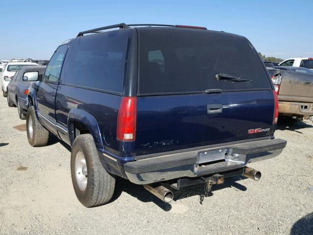 1GKEK18K4SJ702349 - 1995 GMC YUKON BLUE photo 3