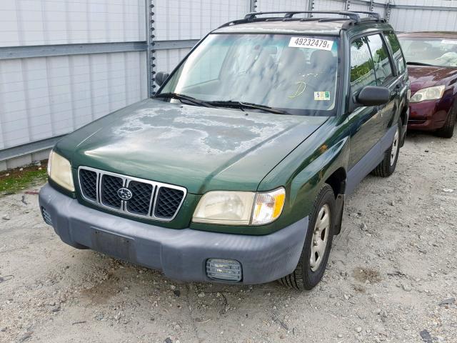 JF1SF63592H734339 - 2002 SUBARU FORESTER L GREEN photo 2