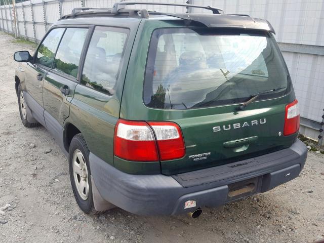 JF1SF63592H734339 - 2002 SUBARU FORESTER L GREEN photo 3