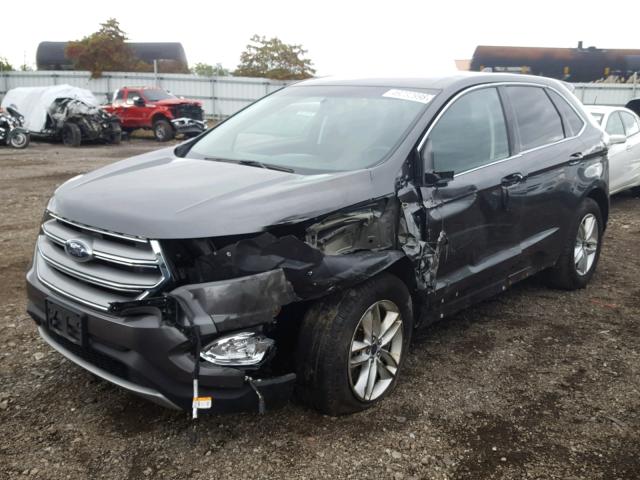 2FMTK4J88FBC38183 - 2015 FORD EDGE SEL CHARCOAL photo 2