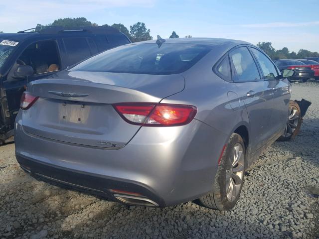 1C3CCCBG4FN505393 - 2015 CHRYSLER 200 S GRAY photo 4