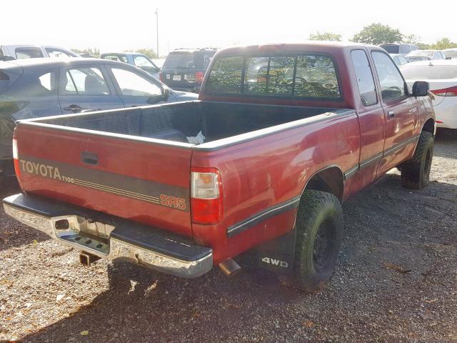 JT4VD22F7S0002662 - 1995 TOYOTA T100 XTRAC RED photo 4