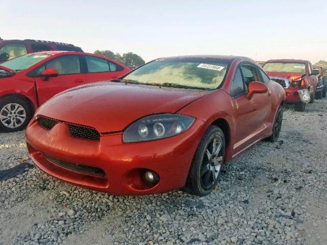 4A3AK44T46E056333 - 2006 MITSUBISHI ECLIPSE SE ORANGE photo 2