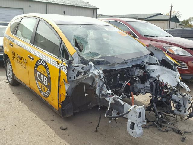 JTDZN3EU3FJ029355 - 2015 TOYOTA PRIUS V YELLOW photo 1