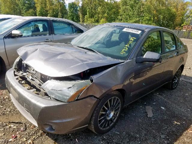 1FAHP3GN3BW153852 - 2011 FORD FOCUS SES GRAY photo 2