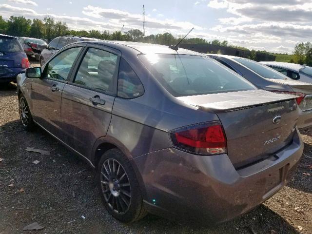 1FAHP3GN3BW153852 - 2011 FORD FOCUS SES GRAY photo 3