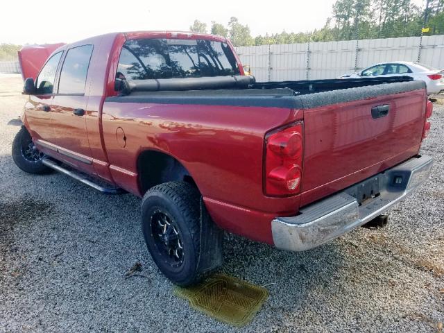 3D7KS29C97G750505 - 2007 DODGE RAM 2500 RED photo 3