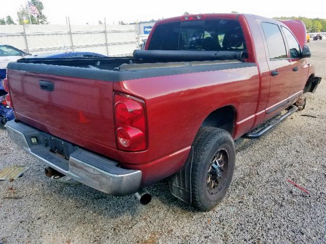 3D7KS29C97G750505 - 2007 DODGE RAM 2500 RED photo 4