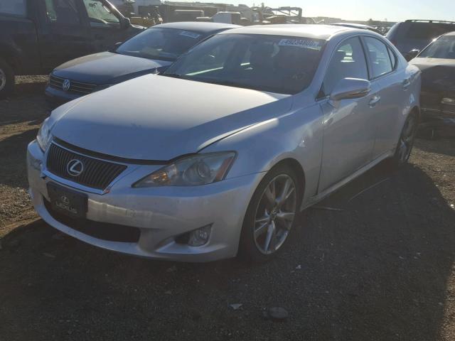 JTHBF5C22A5117356 - 2010 LEXUS IS 250 SILVER photo 2