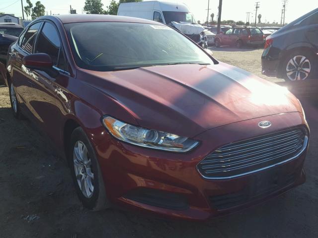 3FA6P0G77GR304502 - 2016 FORD FUSION S RED photo 1