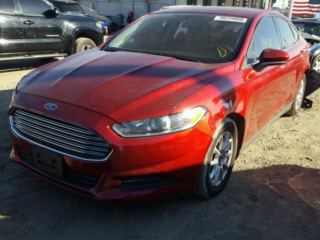 3FA6P0G77GR304502 - 2016 FORD FUSION S RED photo 2